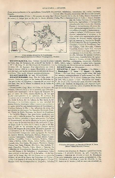 LAMINA ESPASA 2236: Plano antiguo de Guantanamo Cuba
