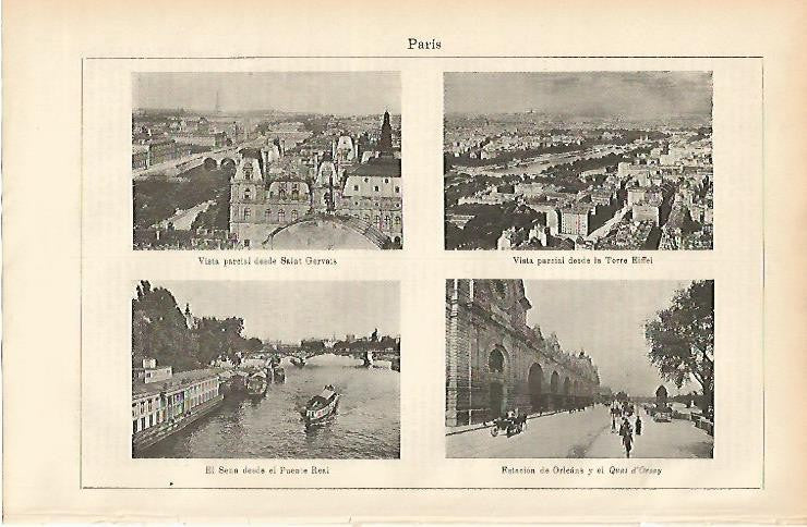 LAMINA ESPASA 2258: Vistas parciales de Paris