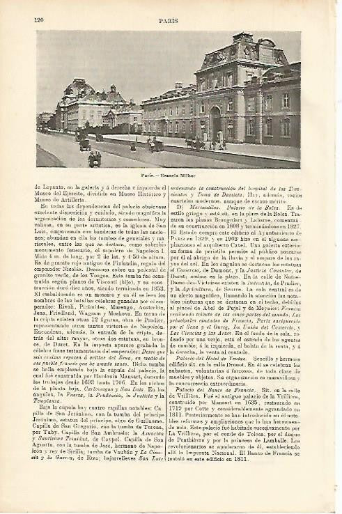 LAMINA ESPASA 2277: Escuela Militar. Paris