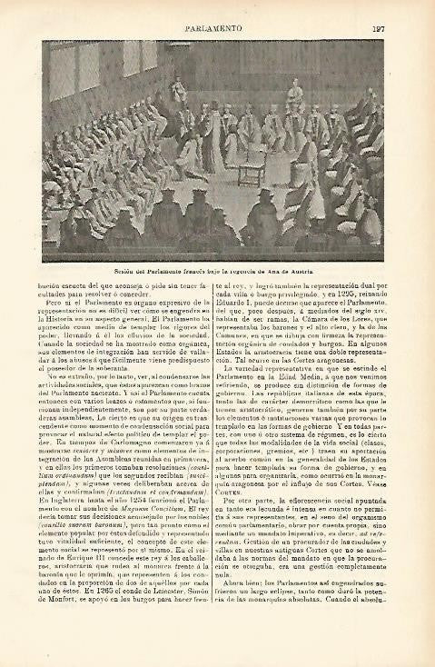 LAMINA ESPASA 2293: Sesion del Parlamento de Paris bajo Ana de Austria