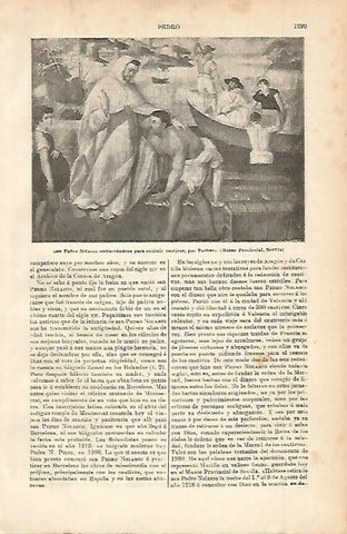 LAMINA ESPASA 2402: San Pedro Nolasco pintado por Pacheco