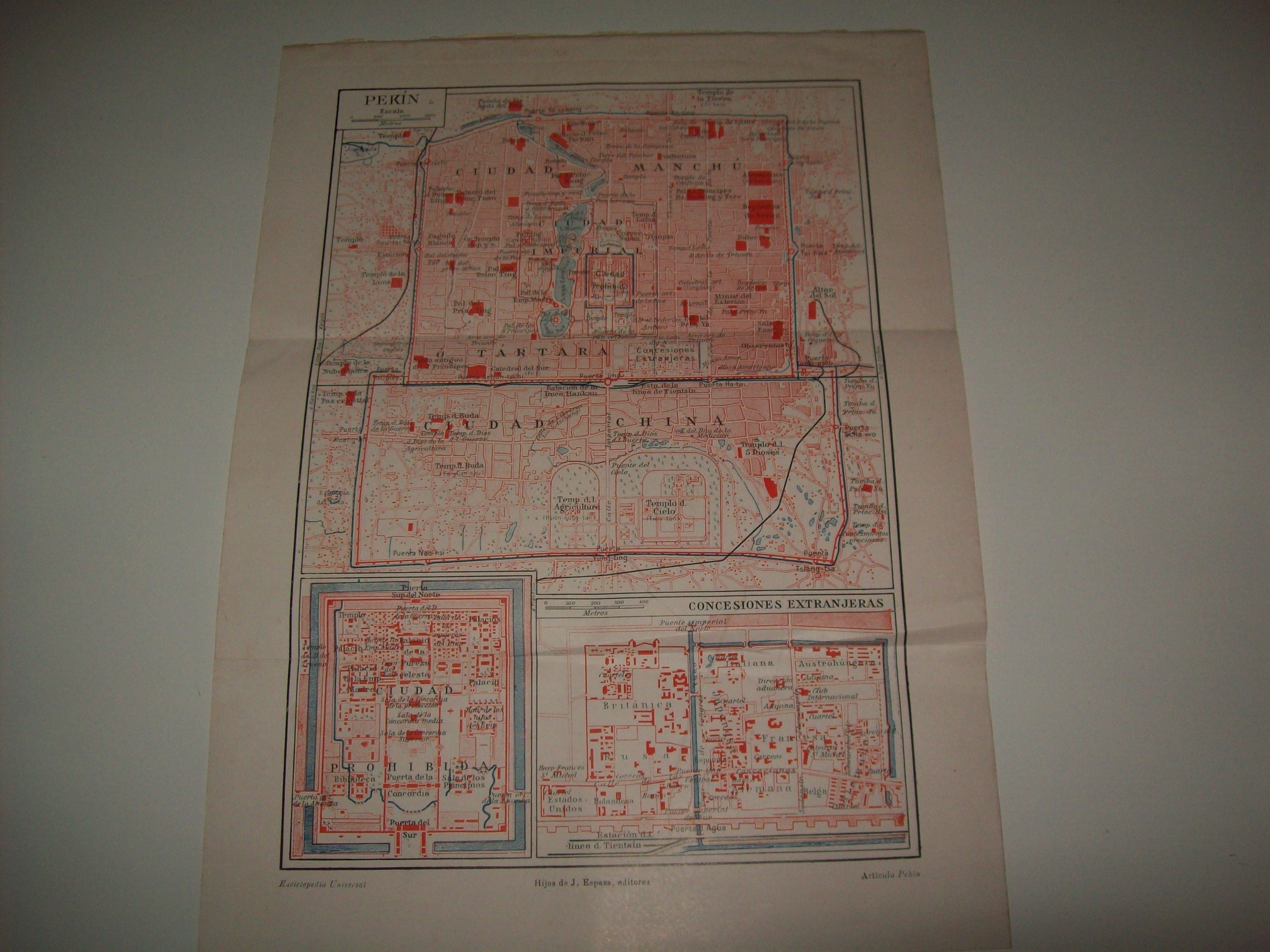 LAMINA ESPASA 2414: Plano de Pekin China