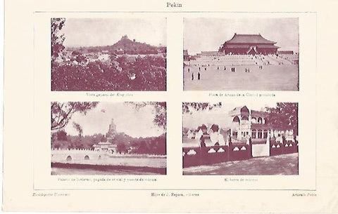 LAMINA ESPASA 2417: Vistas de Pekin China