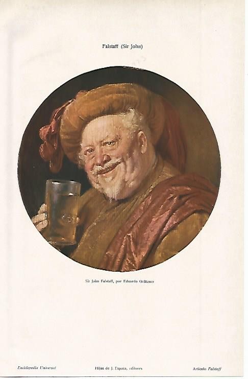 LAMINA ESPASA 2425: Si John Falstaff por Eduardo Grutzner