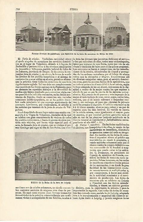 LAMINA ESPASA 2459: Pabellones de la Feria de Milan de 1923