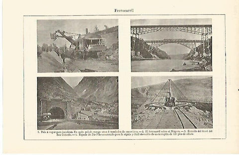LAMINA ESPASA 2480: Panoramas de ferrocarril