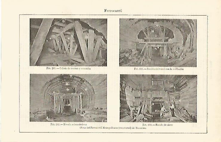 LAMINA ESPASA 2483: Obras del Ferrocarril Metropolitano de Barcelona