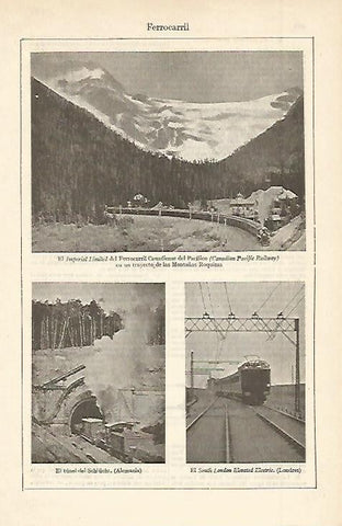 LAMINA ESPASA 2485: Imagenes de ferrocarril