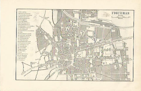 LAMINA ESPASA 2498: Plano de Figueres Girona