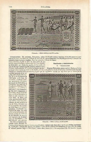 LAMINA ESPASA 2532: Billetes de Finlandia