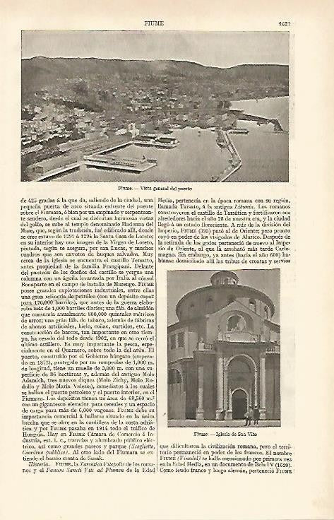 LAMINA ESPASA 2538: Puerto de Fiume Italia