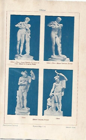 LAMINA ESPASA 2564: Esculturas representando a Sileno
