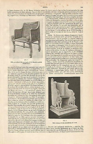 LAMINA ESPASA 2578: Silla egipcia y silla romana
