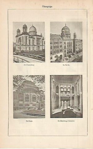 LAMINA ESPASA 2606: Sinagogas de Nuremberg Berlin Essen y Hamburgo