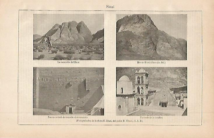 LAMINA ESPASA 2608: Vistas del Monte Sinai