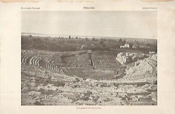 LAMINA ESPASA 2626: Teatro griego de Siracusa Italia