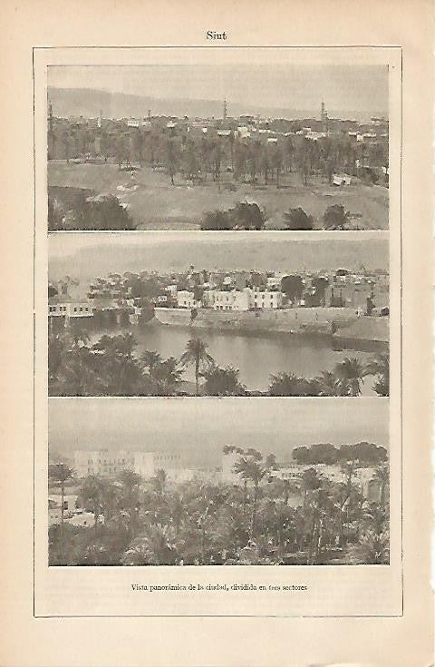 LAMINA ESPASA 2651: Vista general de Siut Egipto