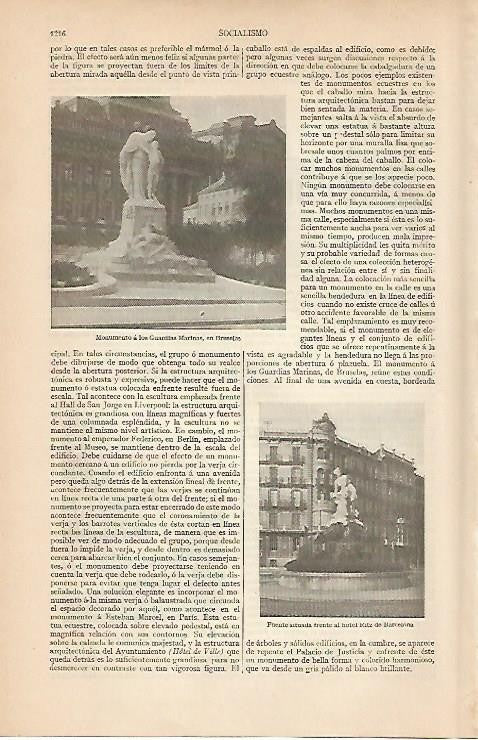 LAMINA ESPASA 2676: Monumento a los Guardias Marinas Bruselas