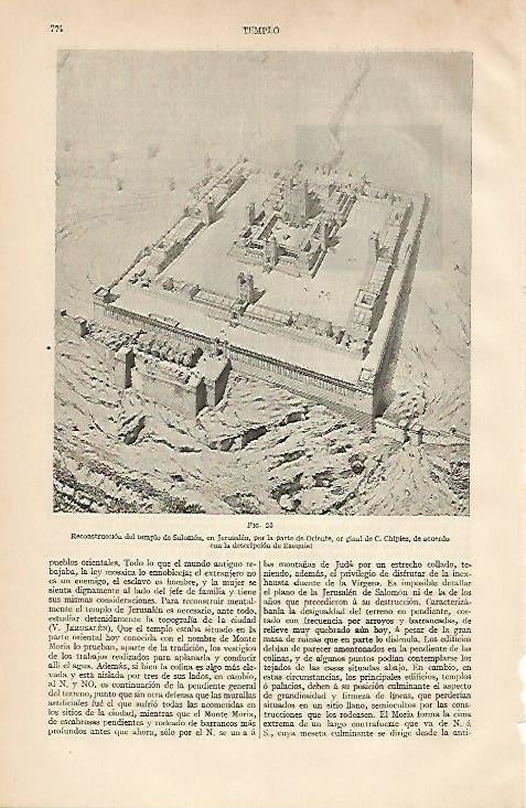 LAMINA ESPASA 2720: Reconstrucion del Templo de Salomon