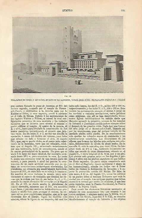 LAMINA ESPASA 2721: Reconstruccion hpotetica del Templo de Salomon