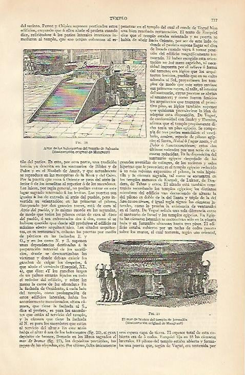 LAMINA ESPASA 2722: Altar de los Holocaustos del Templo de Salomon
