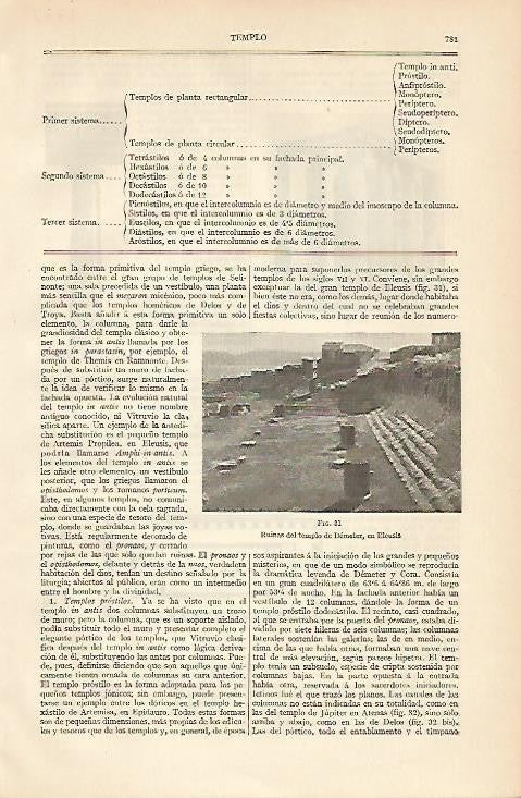 LAMINA ESPASA 2723: Templo de Demeter en Eleusis Grecia