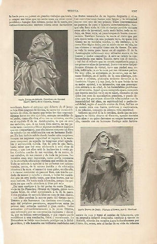 LAMINA ESPASA 2770: Representaciones de Santa Teresa