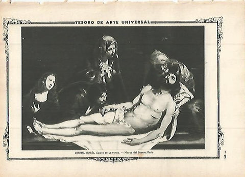 LAMINA 1489. RIBERA. Cristo en la tumba