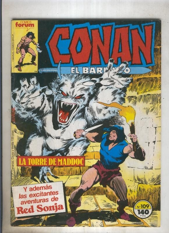 Conan el Barbaro primera edicion numero 109 (numerado 2 en trasera)