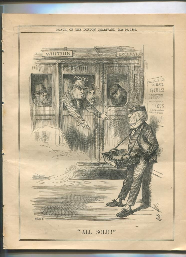 Punch semanario humor ingles de 1885: juego 12 paginas semana 30.05.1885