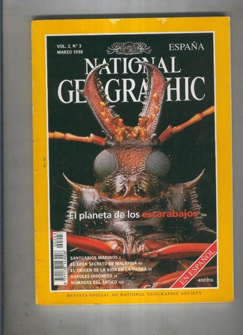 National geographic 1998 Marzo:El planeta de los escarabajos  volumen 2 numero 3