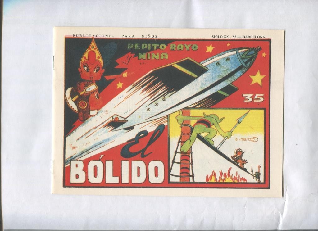 Facsimil: Pepito Rayo y Nina numero 14: El bolido
