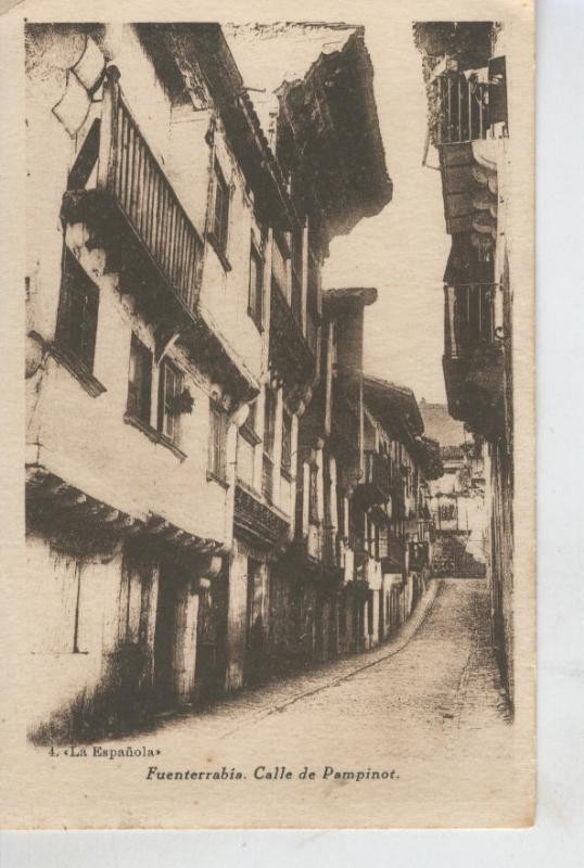 Postal B/N 0426 : Fuenterrabia, calle de Pampinot