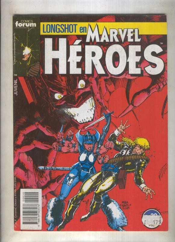 Marvel Heroes numero 20: Longshot  (numerado 4 en trasera)