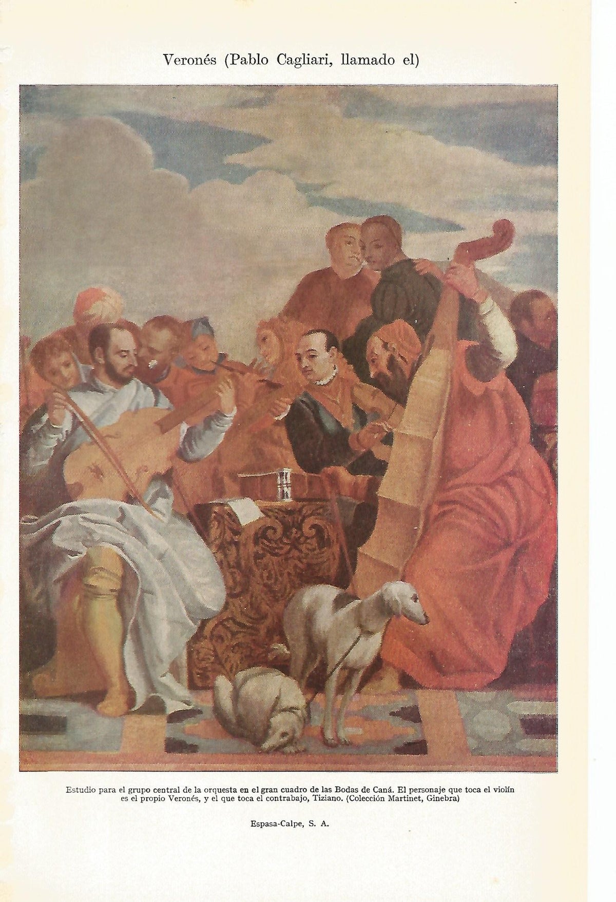 Lamina 153: Verones. Estudio  para el grupo central de la orquesta de las Bodas de Cana