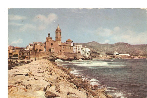 Postal 023800 : La Punta con la iglesia (Sitges)