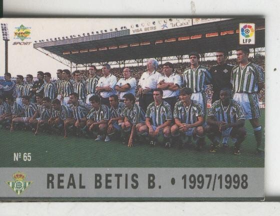 Cromos: Las Fichas de la liga 97-98: Real Betis numero 065: foto plantilla