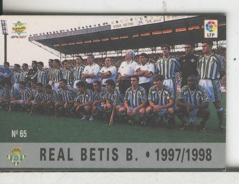 Cromos: Las Fichas de la liga 97-98: Real Betis numero 065: foto plantilla