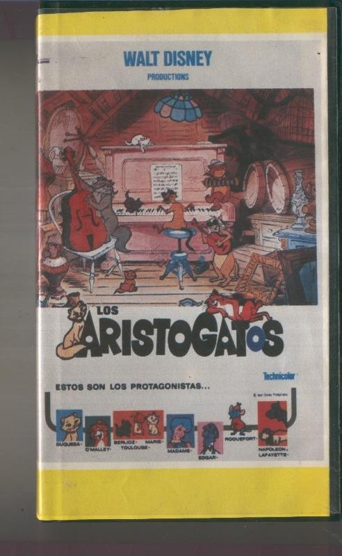 VIDEO VHS: Los aristogatos