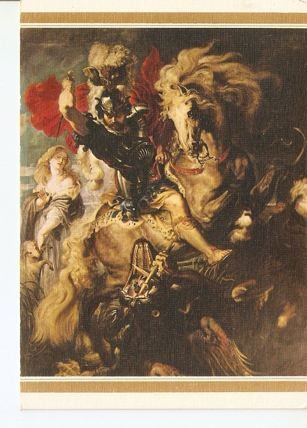 Postal 035184 : Rubenns. Lucha de San Jorge con el Dragon