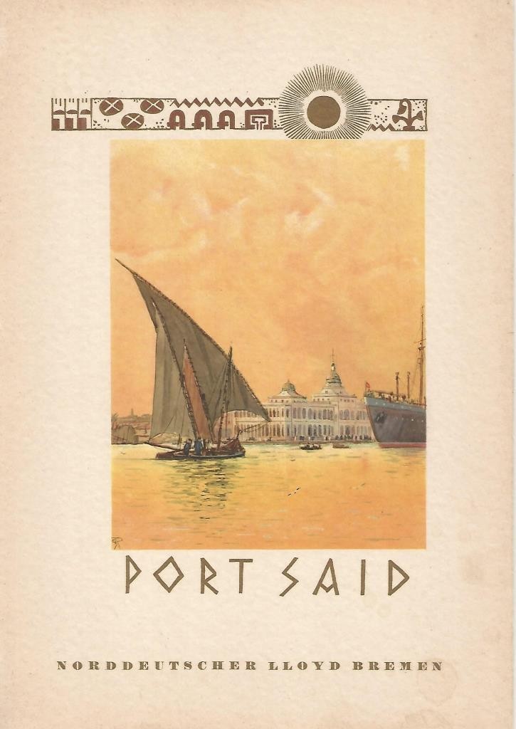 Menu Publicitario numerado 00394: Menu 26 de diciembre de 1936. VAPOR POSTDAM: Port Said