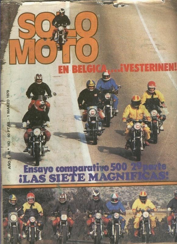 Solo Moto numero 182 (cubierta en mal estado)