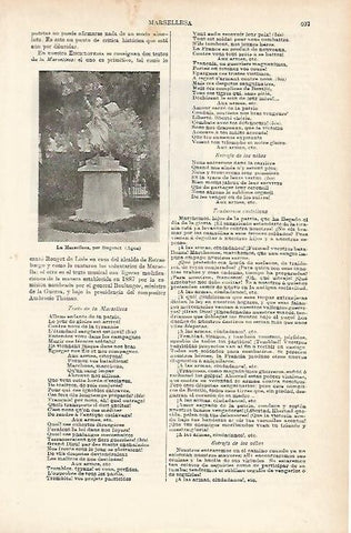 LAMINA ESPASA 1118: Letra de la Marsellesa