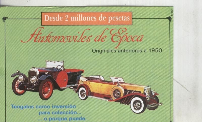Postal: Automoviles de epoca, propaganda comercial