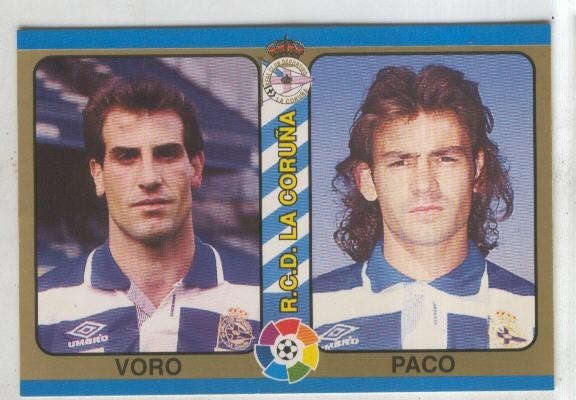 Cromos: Futbol Total Liga 95: R.C.D.La Coruña numero 013: Voro y Paco
