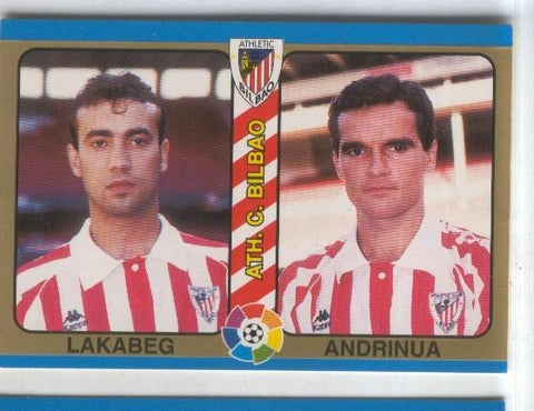 Cromos: Futbol Total Liga 95: Ath.C.Bilbao numero 038: Lakabeg y Andrinua