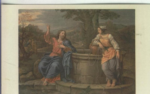 Postal : Pierre Mignard: Christ ant the woman of samaria