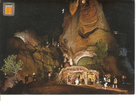 Postal 030934 : Fe Seny i art del poble Catala. 1er Pessebre Vivent de Catalunya. Corbera de Llobregat. A la cueva