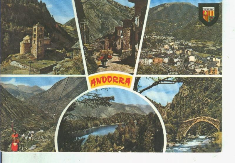 Postal 014123 Vistas varias de Andorra