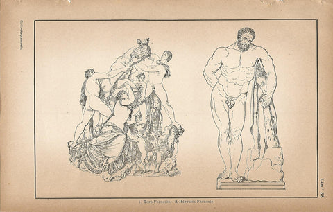 Lamina 058: Toro Farnesio - Hercules Farnesio